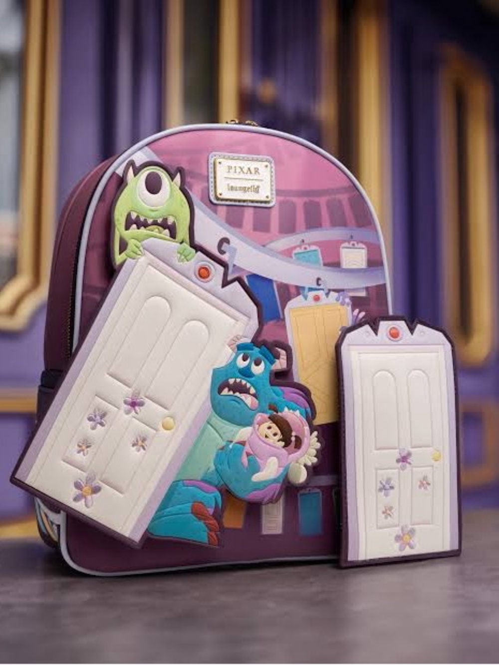 Loungefly EXCLUSIVE Monsters, Inc. Purple Pink Mini Backpack
